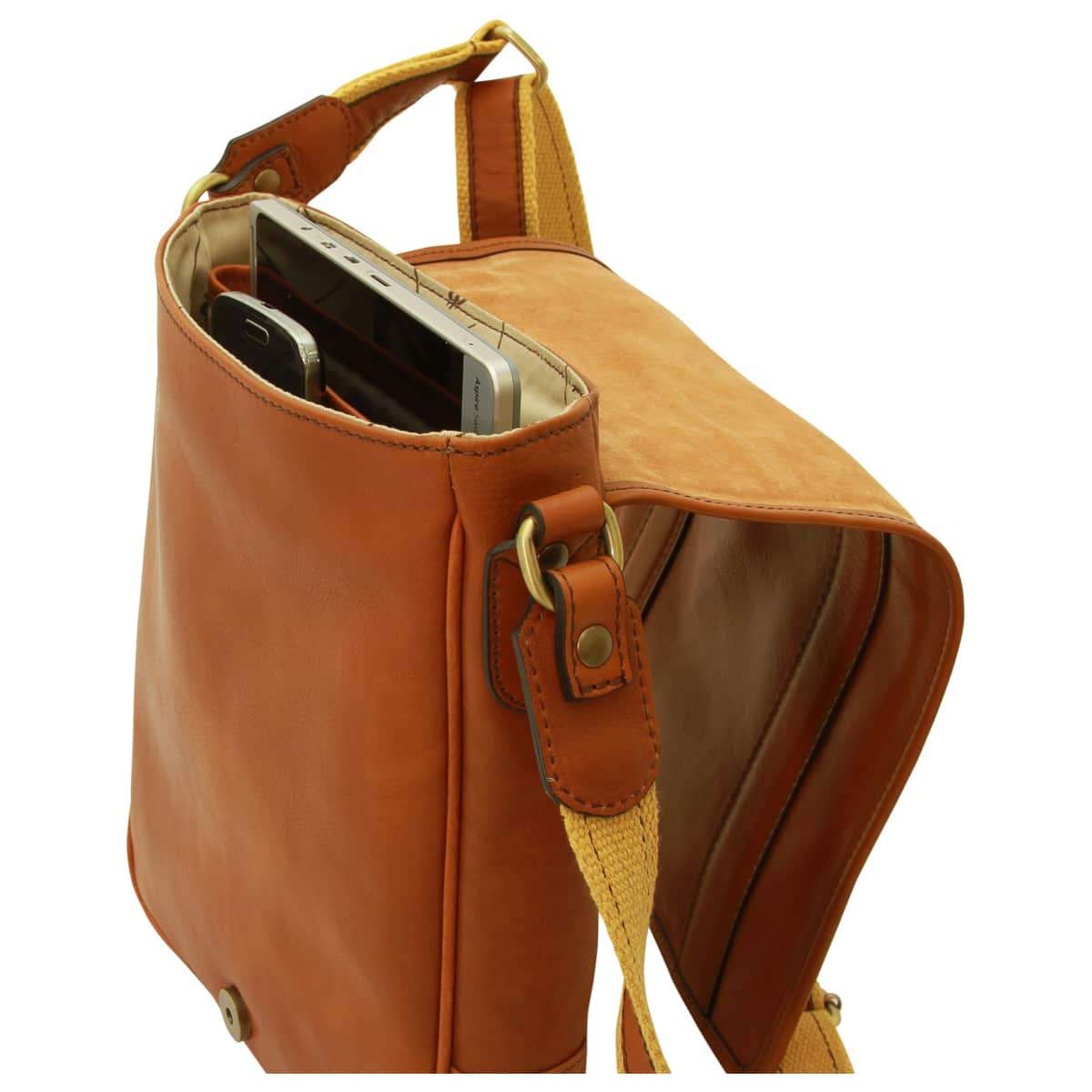 Soft Calfskin Leather Satchel Bag