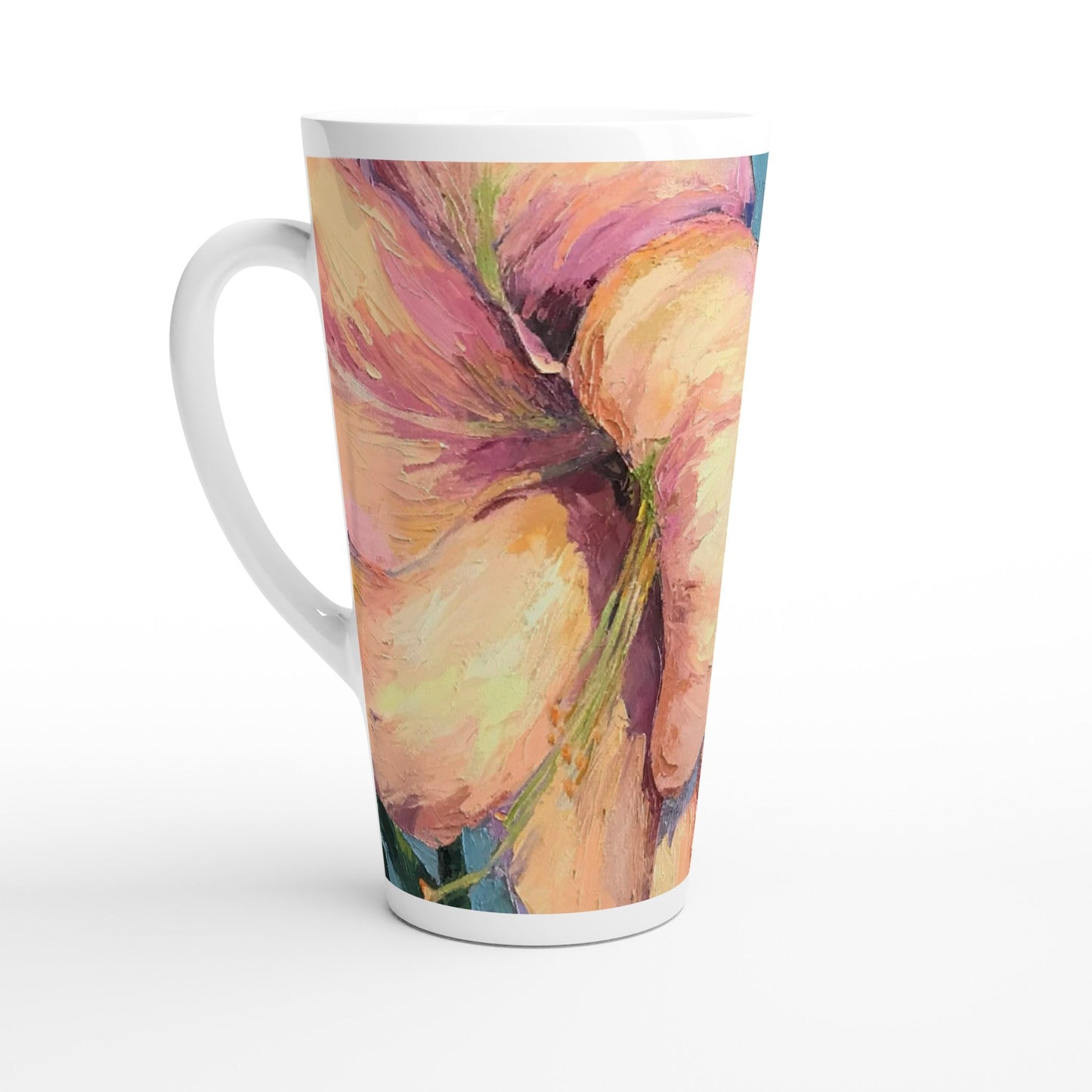 17oz White Ceramic Latte Mug 13 Different Styles