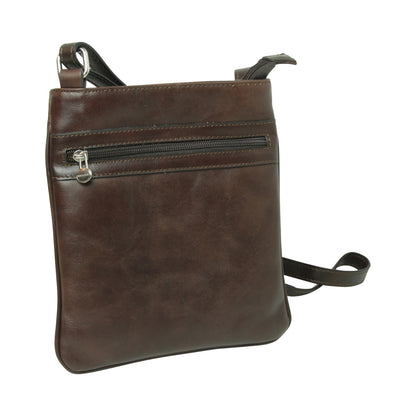 Leather Cross Body Bag with zip pocket