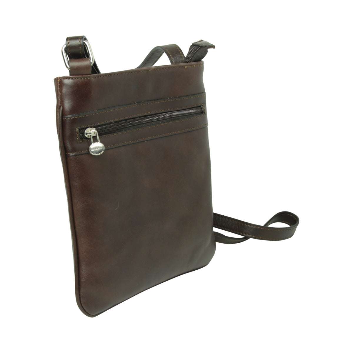 Leather Cross Body Bag with zip pocket