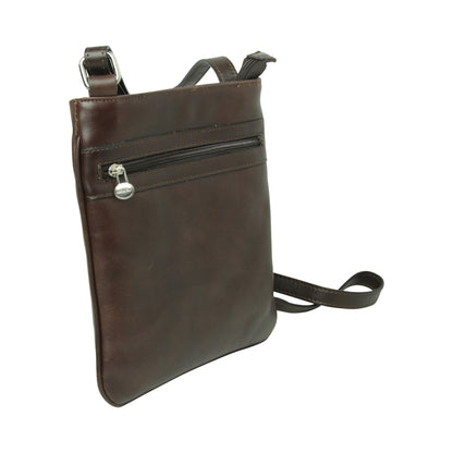 Leather Cross Body Bag with zip pocket