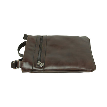 Leather Cross Body Bag with zip pocket