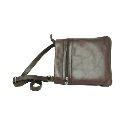 Leather Cross Body Bag with zip pocket