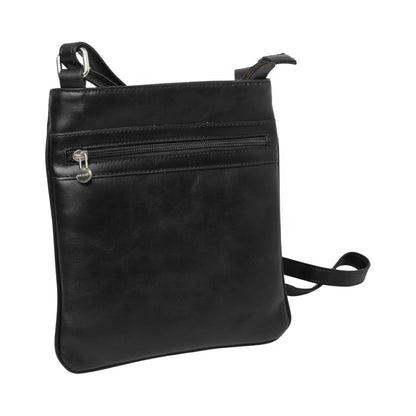 Leather shoulder bag -Black