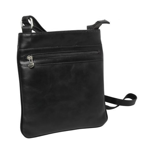 Leather shoulder bag -Black