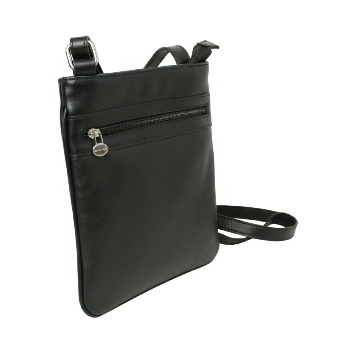 Leather shoulder bag -Black