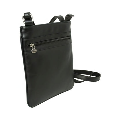 Leather shoulder bag -Black