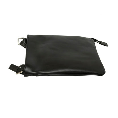 Leather shoulder bag -Black