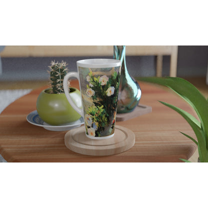17oz White Ceramic Latte Mug 13 Different Styles