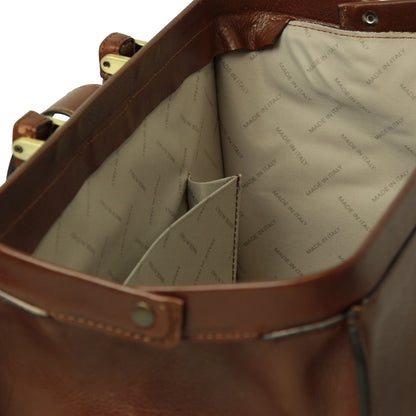 Cowhide leather Doctor's bag - Brown