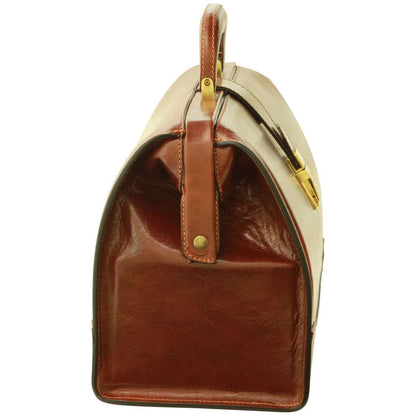 Cowhide leather Doctor's bag - Brown