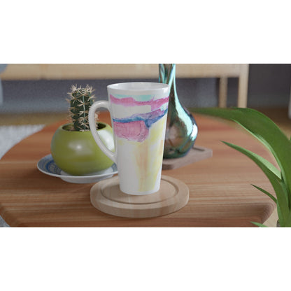 17oz White Ceramic Latte Mug 13 Different Styles
