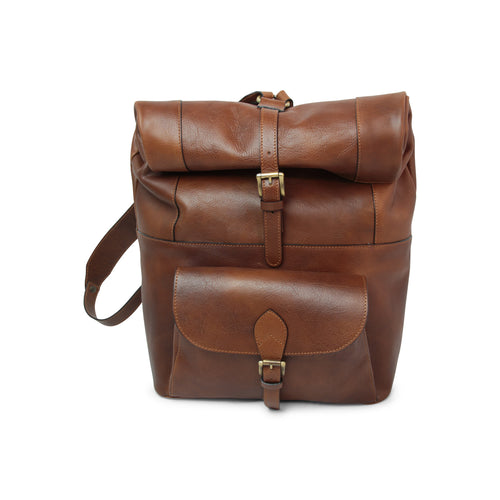 Full grain leather back pack