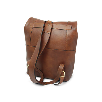 Full grain leather back pack