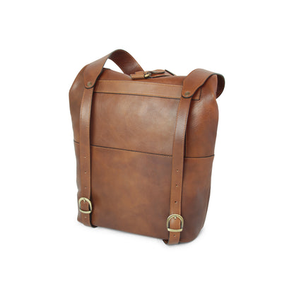 Full grain leather back pack