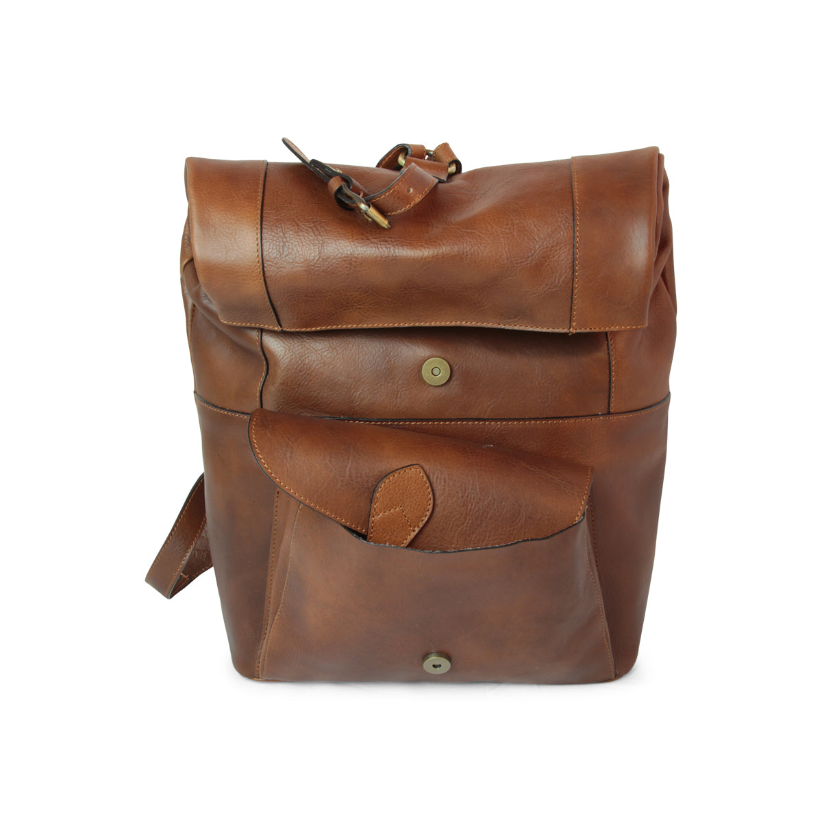Full grain leather back pack