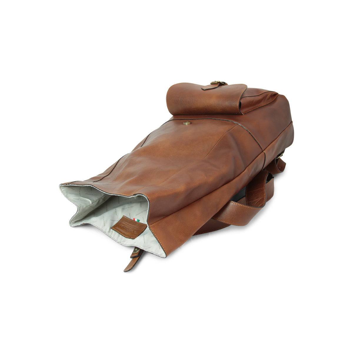 Full grain leather back pack