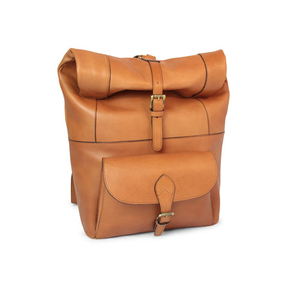 Full grain leather back pack