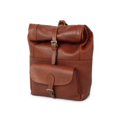 Full grain leather back pack