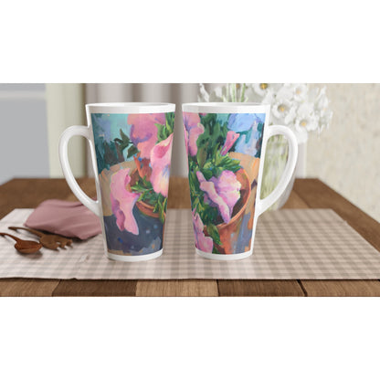 17oz White Ceramic Latte Mug 13 Different Styles