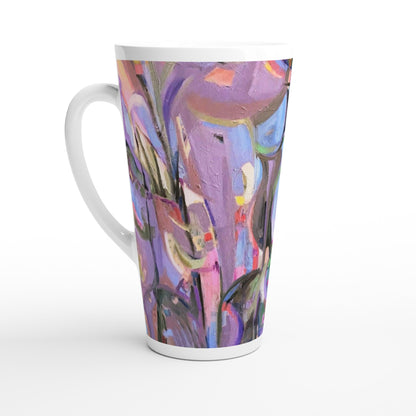 17oz White Ceramic Latte Mug 13 Different Styles