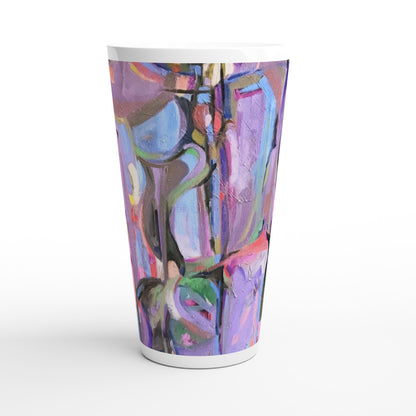17oz White Ceramic Latte Mug 13 Different Styles