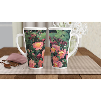 17oz White Ceramic Latte Mug 13 Different Styles