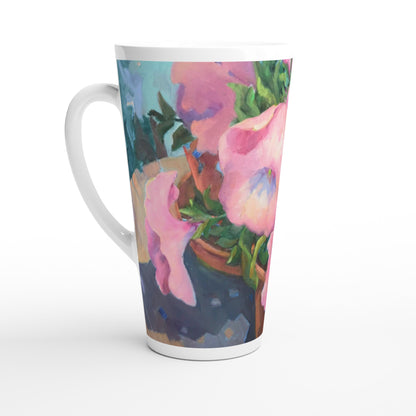 17oz White Ceramic Latte Mug 13 Different Styles