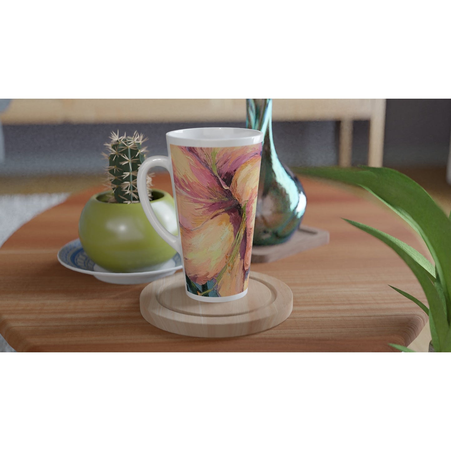 17oz White Ceramic Latte Mug 13 Different Styles