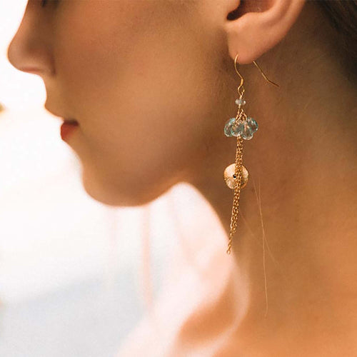 Aquamarine En Pointe Earrings