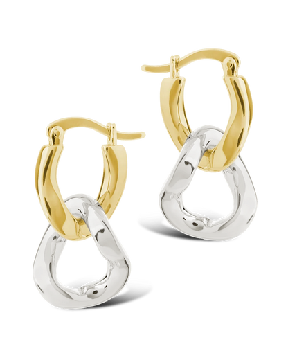 Trudy Dualtone Chainlink Drop Hoops