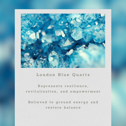 London Blue Quartz Mini Halo Earrings
