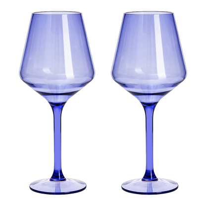 Floating Wine Glasses for Pool - Set of 2-15 OZ Spring Summer (Green)