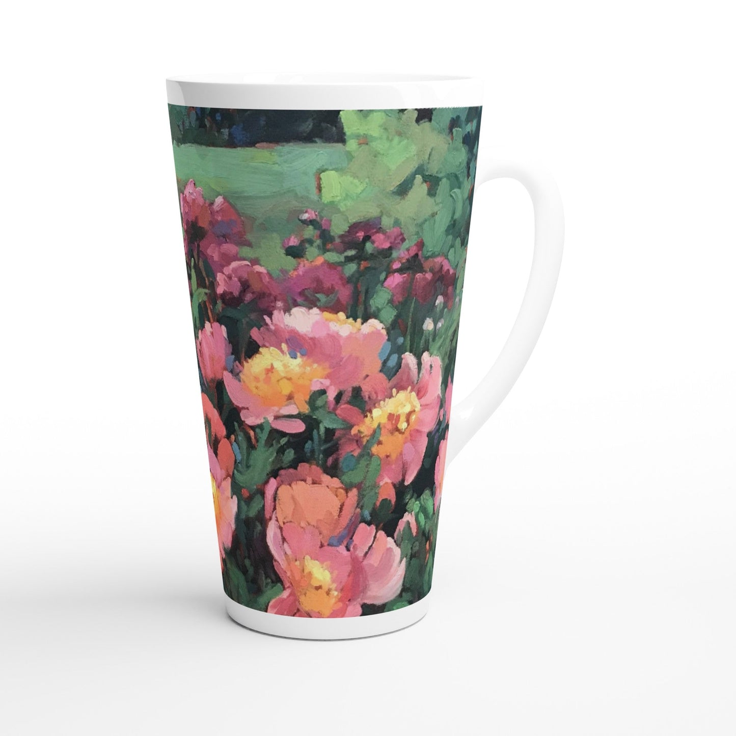 17oz White Ceramic Latte Mug 13 Different Styles