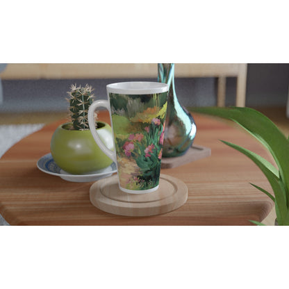17oz White Ceramic Latte Mug 13 Different Styles