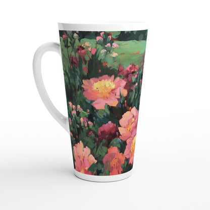 17oz White Ceramic Latte Mug 13 Different Styles