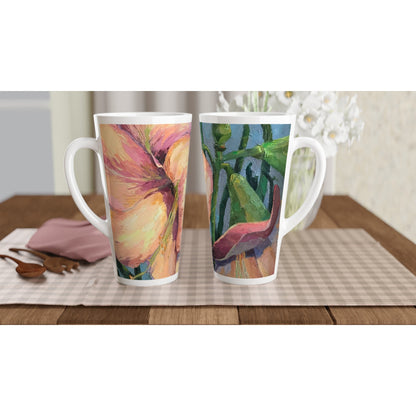 17oz White Ceramic Latte Mug 13 Different Styles
