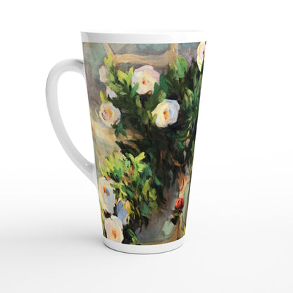 17oz White Ceramic Latte Mug 13 Different Styles