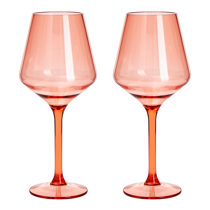 Floating Wine Glasses for Pool - Set of 2-15 OZ Spring Summer (Green)