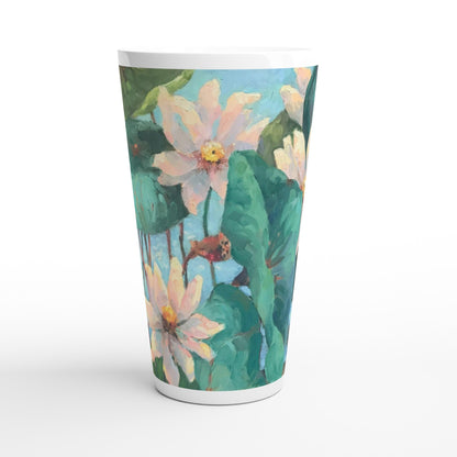 17oz White Ceramic Latte Mug 13 Different Styles