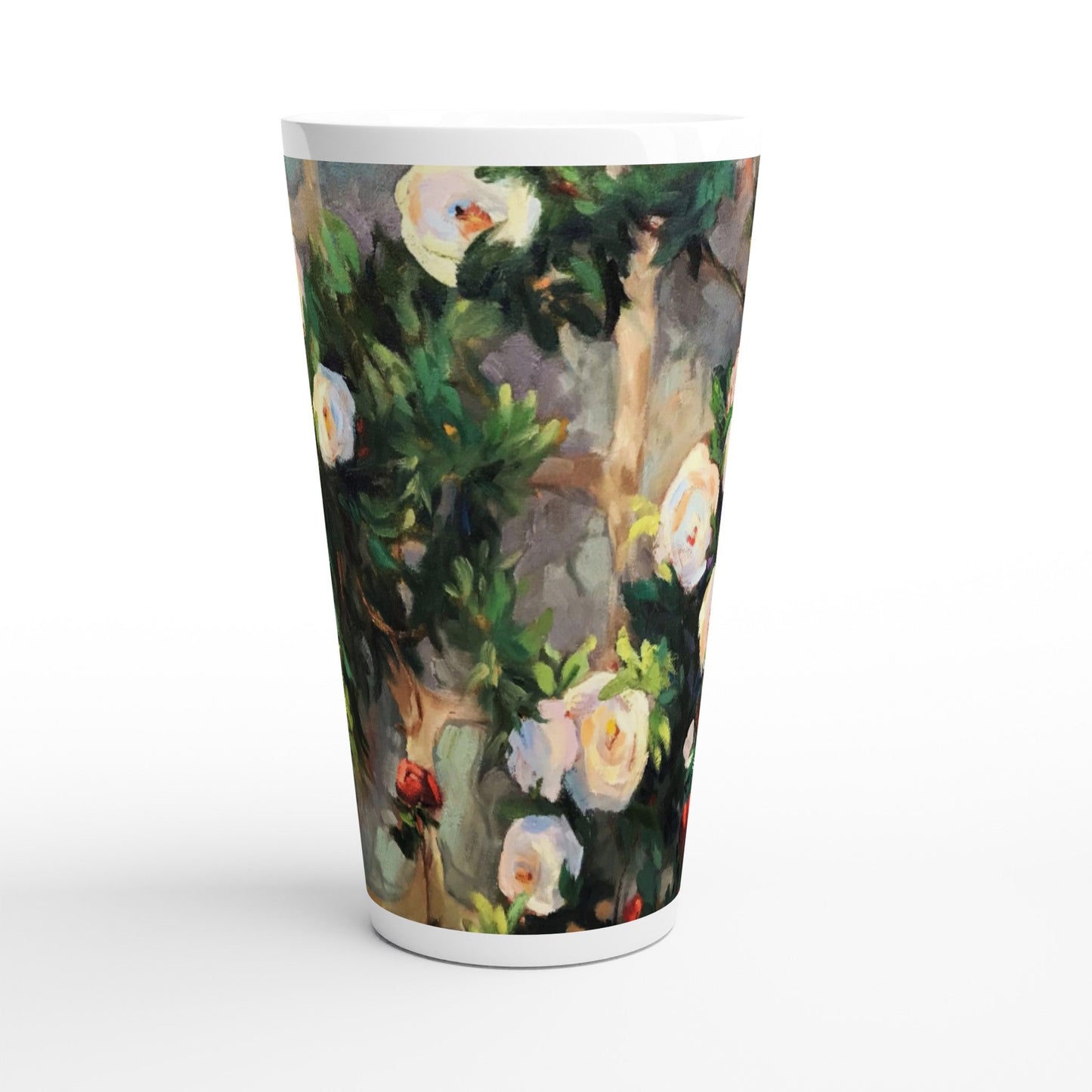 17oz White Ceramic Latte Mug 13 Different Styles