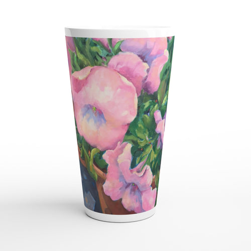 17oz White Ceramic Latte Mug 13 Different Styles