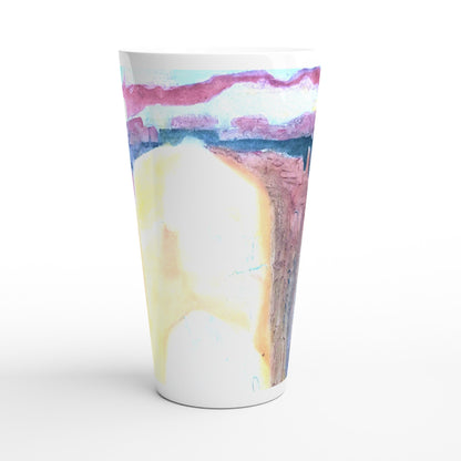 17oz White Ceramic Latte Mug 13 Different Styles