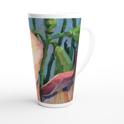 17oz White Ceramic Latte Mug 13 Different Styles