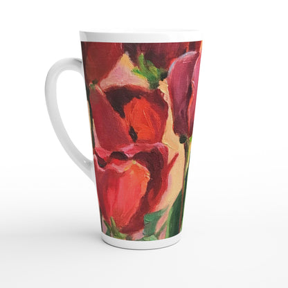 17oz White Ceramic Latte Mug 13 Different Styles