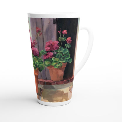 17oz White Ceramic Latte Mug 13 Different Styles