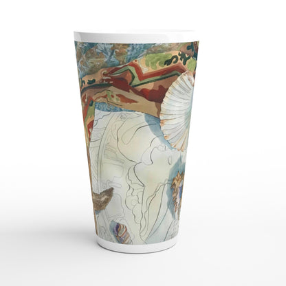 17oz White Ceramic Latte Mug 13 Different Styles