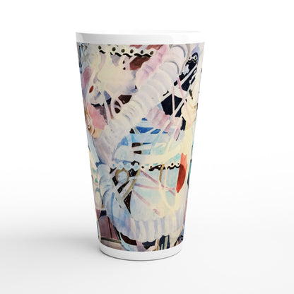 17oz White Ceramic Latte Mug 13 Different Styles